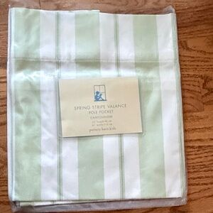 NWT Pottery Barn Kids Mint and White Valance